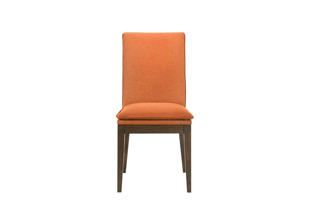 New Classic Furniture - Maggie Dining Chair W/Terra Cotta Cushion-Walnut (Set of 2) - D7185B-20-ORG veiw 5