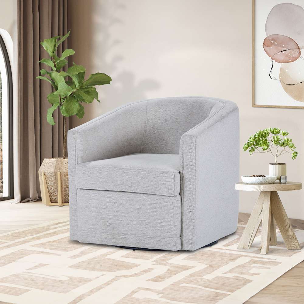 New Classic Furniture - Poppy Swivel Chair-Light Gray - U1045-12-LGY veiw 2