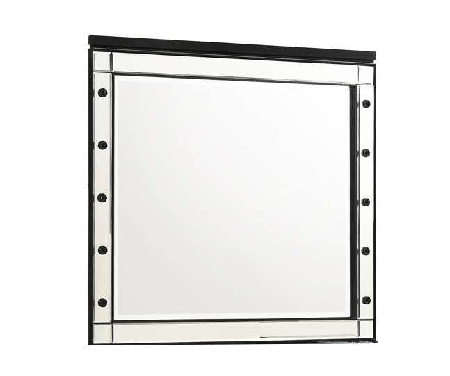New Classic Furniture - Valentino Vanity Table Mirror (Bulbs Not Included)-Black - BA9698B-091 veiw 1