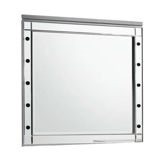 New Classic Furniture - Valentino Vanity Table Mirror (Bulbs Not Included)-Silver - BA9698S-091 veiw 1