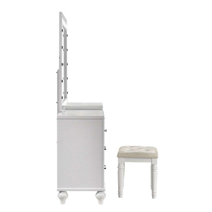 New Classic Furniture - Valentino Vanity Table Mirror (Bulbs Not Included)-White - BA9698W-091 veiw 2