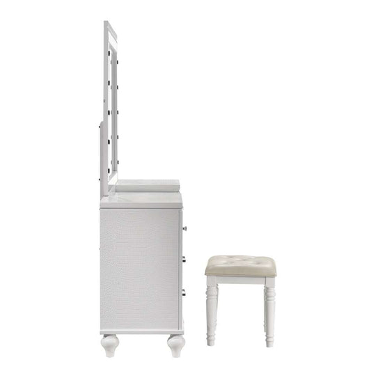 New Classic Furniture - Valentino Vanity Table Mirror (Bulbs Not Included)-White - BA9698W-091 veiw 2