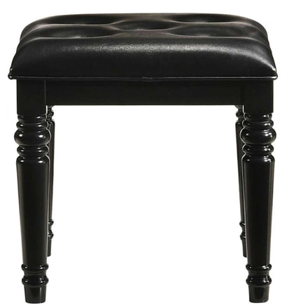 New Classic Furniture - Valentino Vanity Table Stool-Black - BA9698B-092 veiw 1