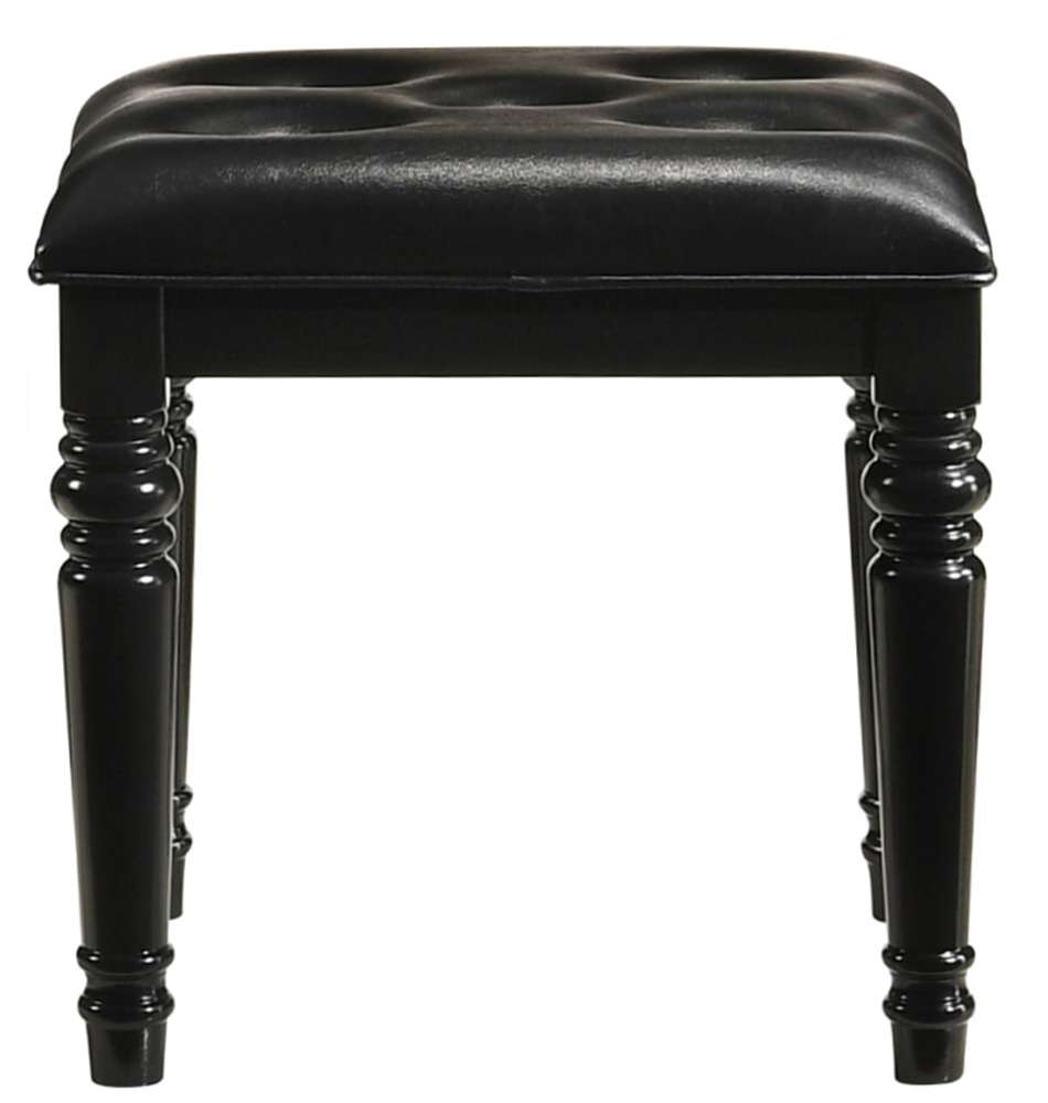 New Classic Furniture - Valentino Vanity Table Stool-Black - BA9698B-092 veiw 3