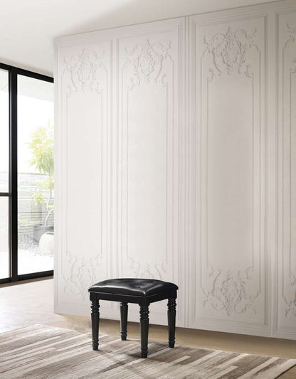 New Classic Furniture - Valentino Vanity Table Stool-Black - BA9698B-092 veiw 5