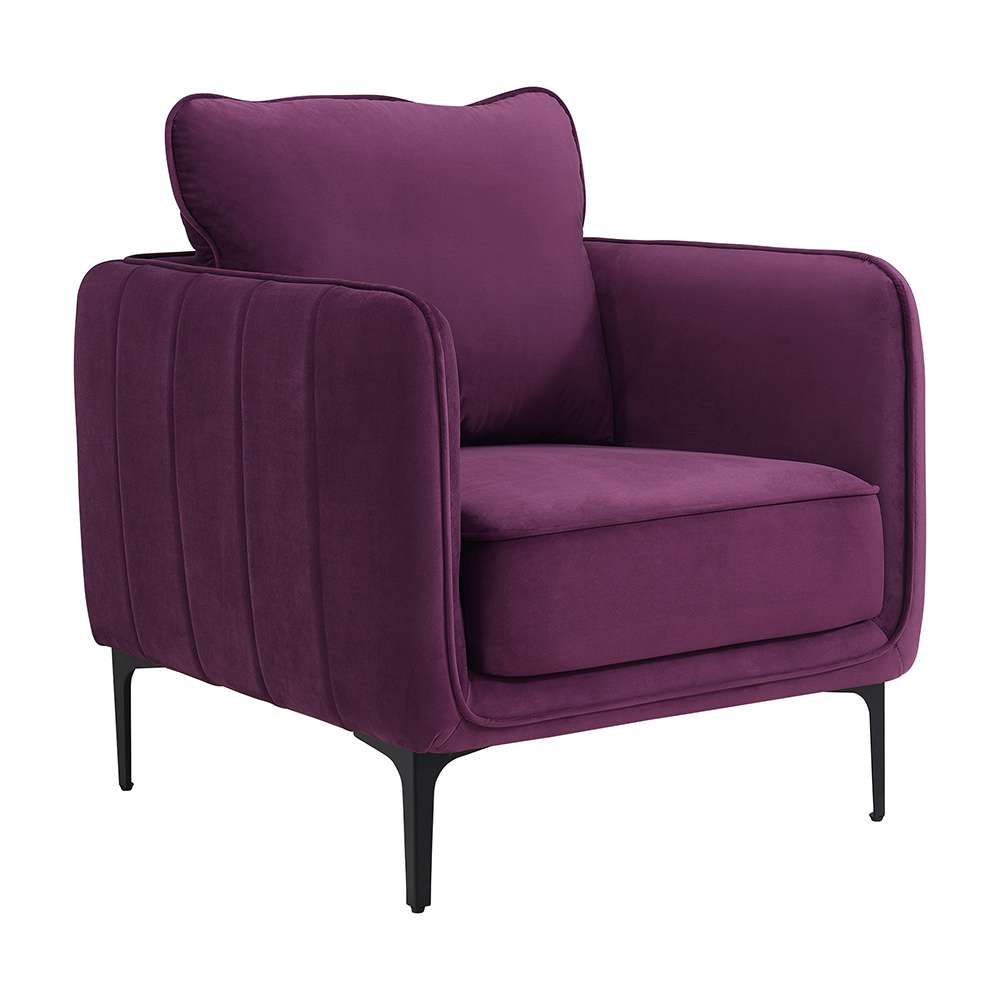 Picket House Furnishings - Reale Chair in Lavish 152 Purple Velvet - U-4460-8563-100 veiw 1