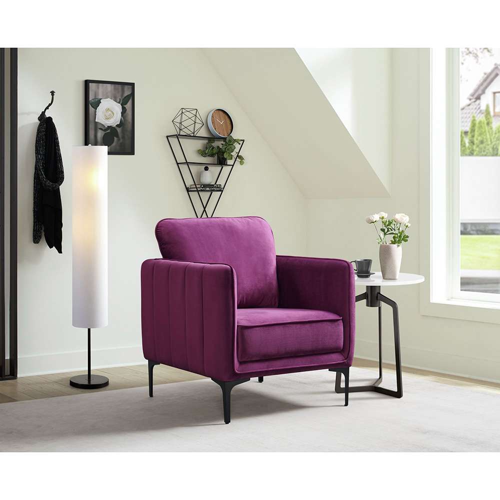 Picket House Furnishings - Reale Chair in Lavish 152 Purple Velvet - U-4460-8563-100 veiw 2