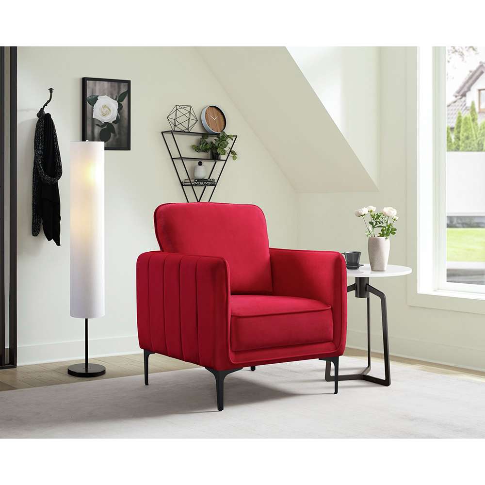 Picket House Furnishings - Reale Chair in Lavish 152 Red Velvet - U-4460-8560-100 veiw 2