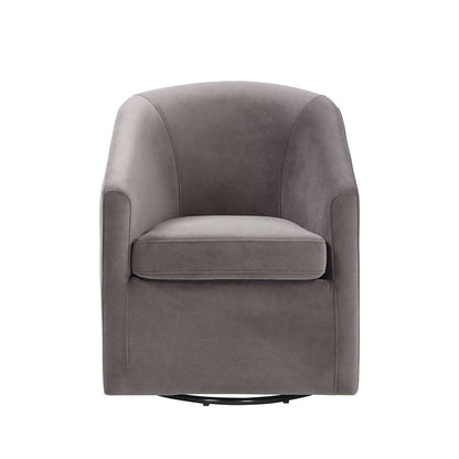 Steve Silver - Arlo Upholstered Swivel Barrel Chair -  Fog Velvet - ARO850CF veiw 1