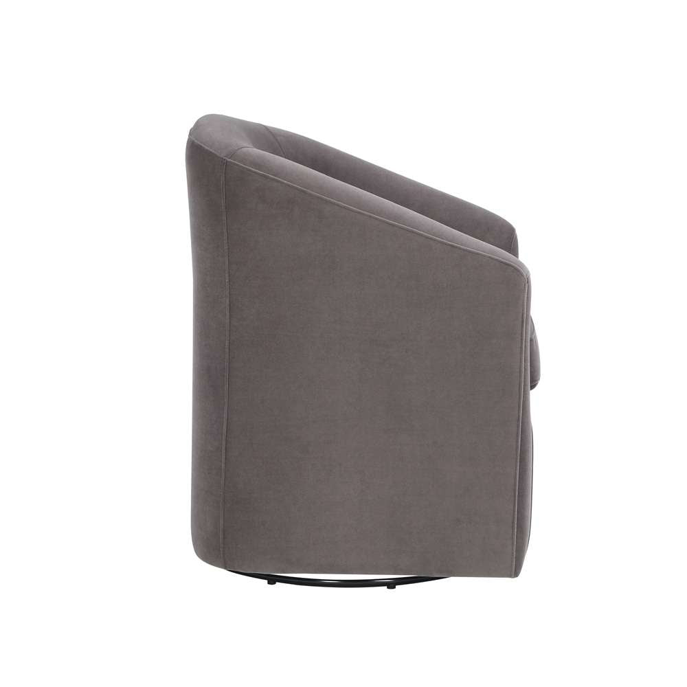 Steve Silver - Arlo Upholstered Swivel Barrel Chair -  Fog Velvet - ARO850CF veiw 3