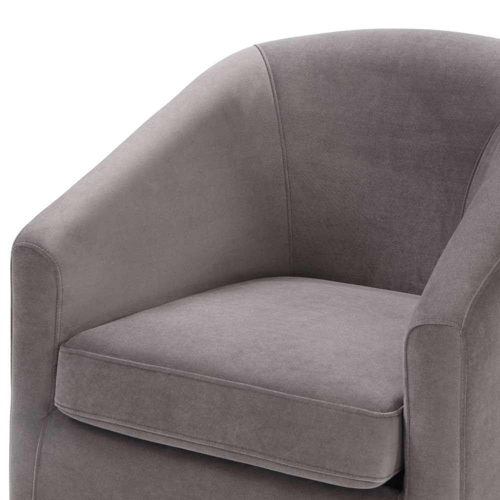 Steve Silver - Arlo Upholstered Swivel Barrel Chair -  Fog Velvet - ARO850CF veiw 4
