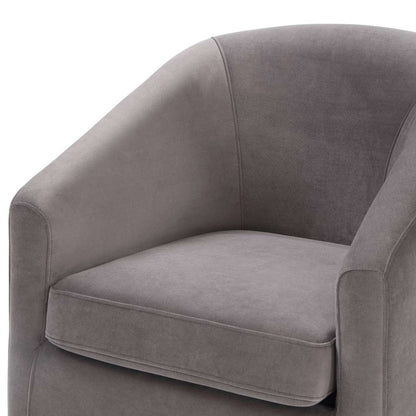 Steve Silver - Arlo Upholstered Swivel Barrel Chair -  Fog Velvet - ARO850CF veiw 4