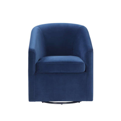 Steve Silver - Arlo Upholstered Swivel Barrel Chair - Indigo Velvet - ARO850CB veiw 1
