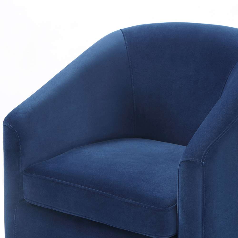 Steve Silver - Arlo Upholstered Swivel Barrel Chair - Indigo Velvet - ARO850CB veiw 4