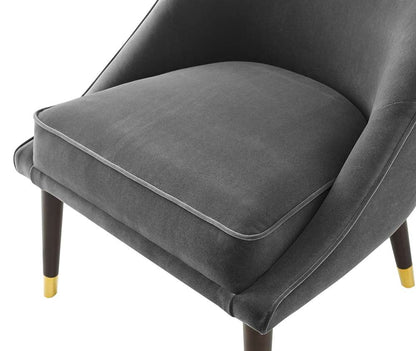 Steve Silver - Avalon Velvet Accent Chair -Charcoal - AV850ACC veiw 3