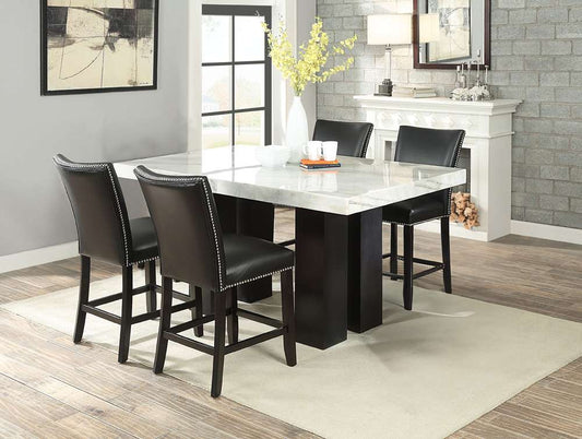 Steve Silver - Camila 5PC Rectangle Counter Set Black Chair - CM420-C5PC-WK veiw 1