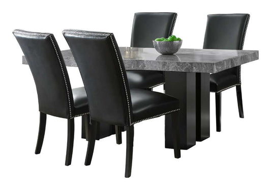 Steve Silver - Camila 5PC Rectangle Dining Set Black Chair - Gray Table Top - CM420-D5PC-GK veiw 1