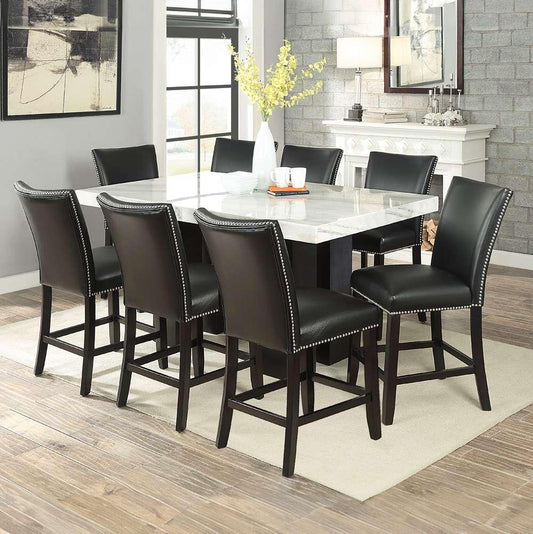 Steve Silver - Camila 9PC Rectangle Counter Set Black Chair - CM420-C9PC-WK veiw 1