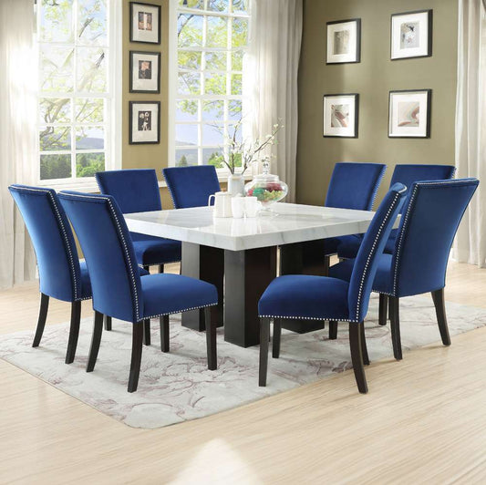 Steve Silver - Camila 9PC Square Dining Set Blue Chair - CM540T420BSBN9PC veiw 1