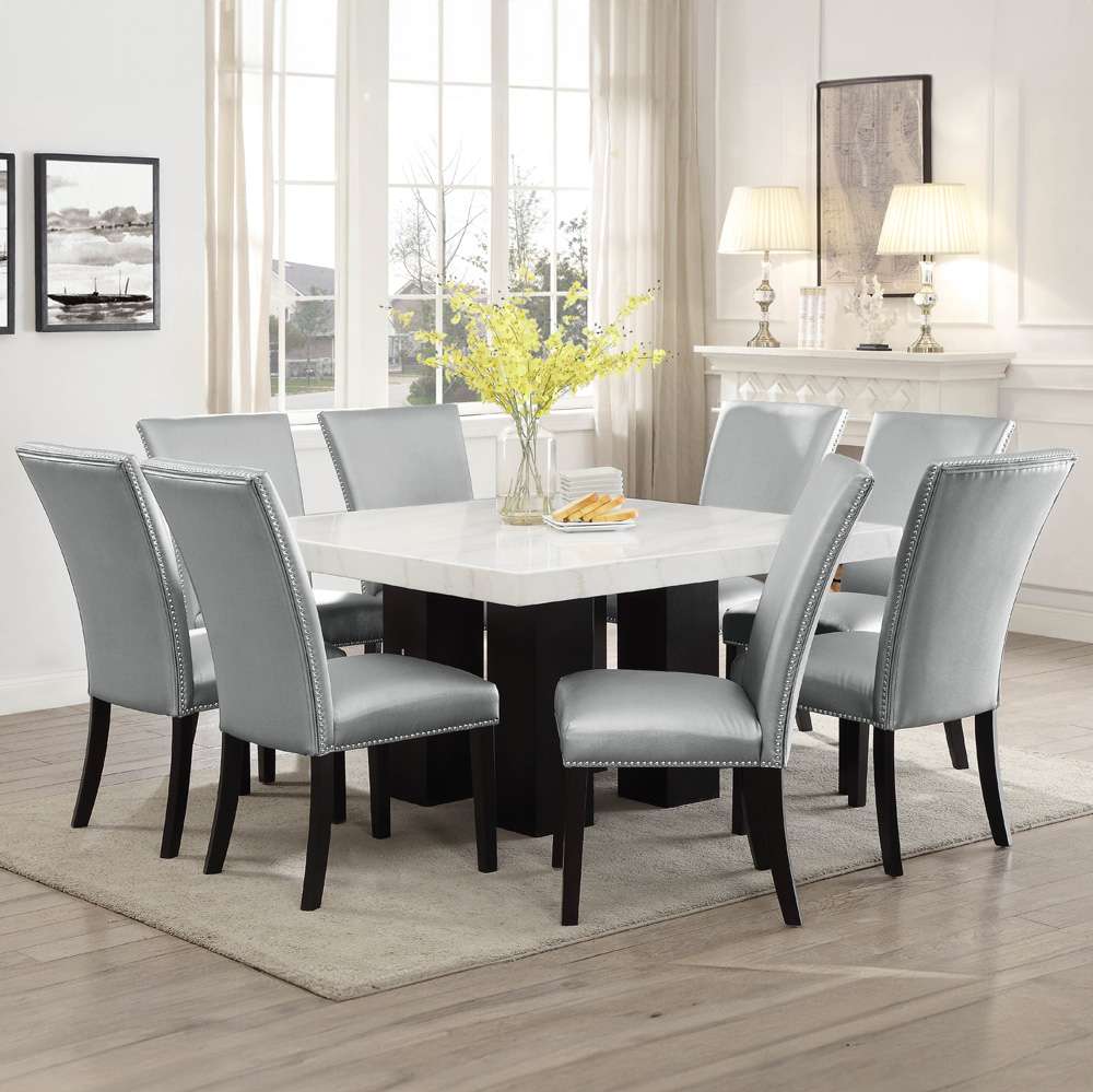 Steve Silver - Camila 9PC Square Dining Set Silver Chair - CM540T420BSSN9PC veiw 1