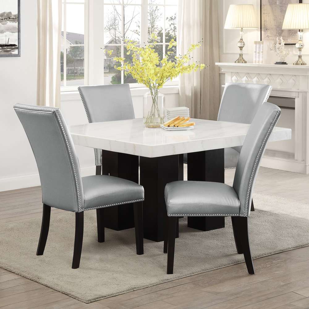 Steve Silver - Camila Square 5PC Dining Set With Silver Chair - CM540-D5PC-S veiw 1
