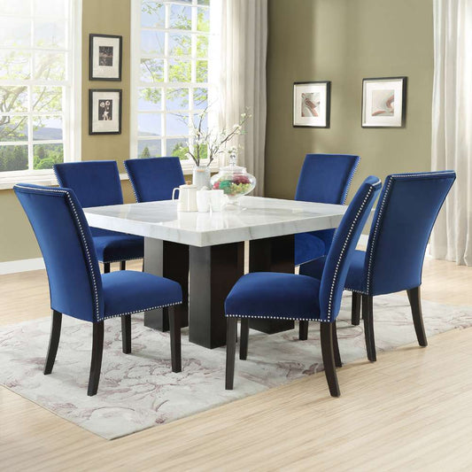 Steve Silver - Camila Square 7PC Dining Set Blue Chair - CM540-D7PC-B veiw 1