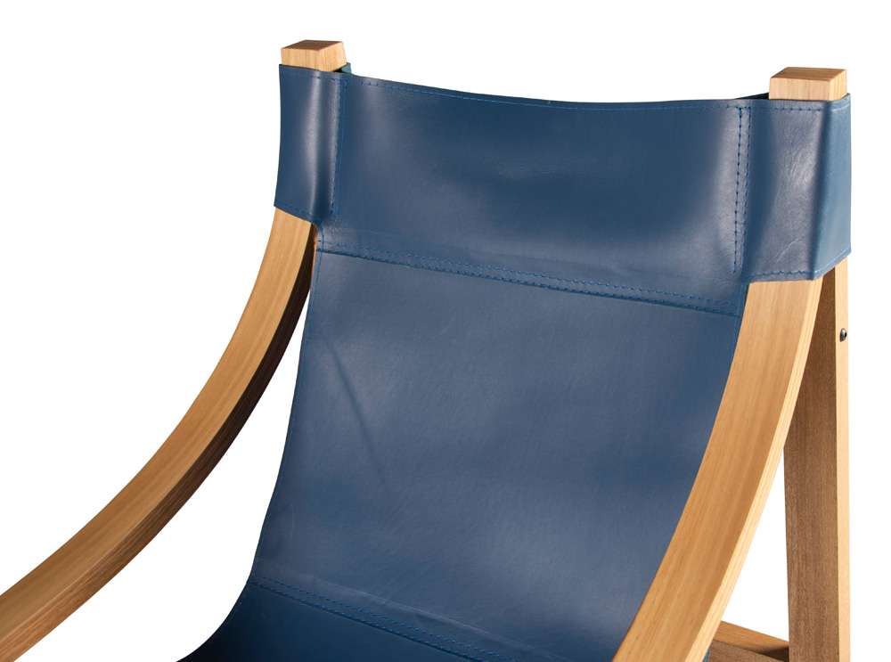 Steve Silver - Lima Cobalt Leather Sling Chair - LI150CNSC veiw 4
