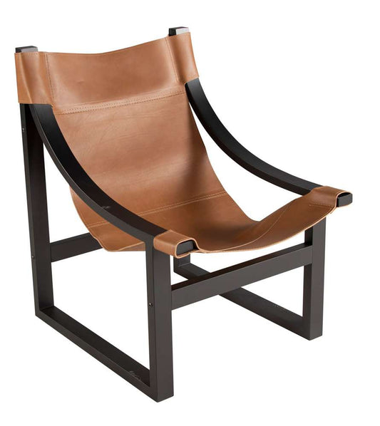 Steve Silver - Lima Sling Chair - Natural Leather with Black Frame - LI150NBSC veiw 1