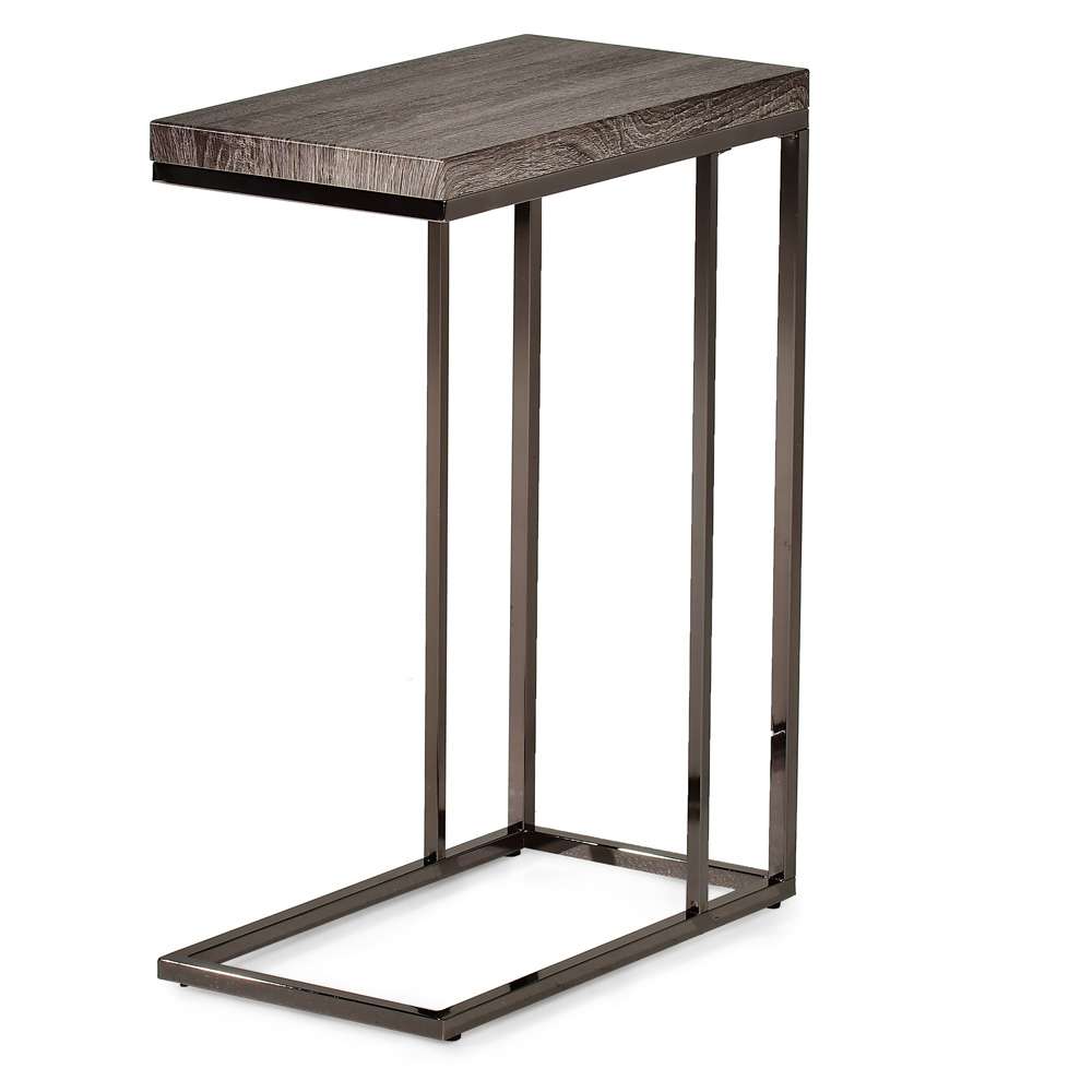 Steve Silver - Lucia Chairside End Table - Gray/Black Nickel - LU150CE veiw 1
