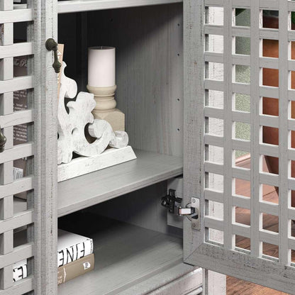 Steve Silver - Rio 4 Door Accent Cabinet Grey - RI400ACG veiw 3
