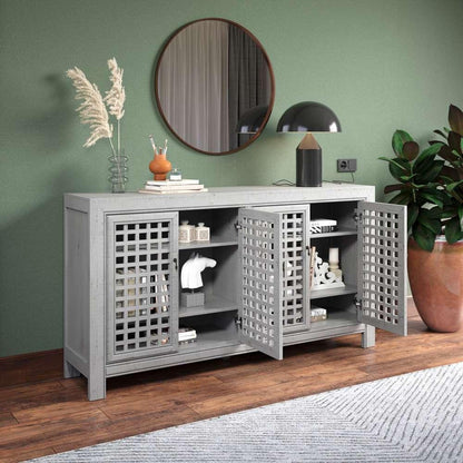 Steve Silver - Rio 4 Door Accent Cabinet Grey - RI400ACG veiw 4