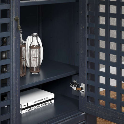 Steve Silver - Rio 4 Door Accent Cabinet - Navy - RI400ACN veiw 3