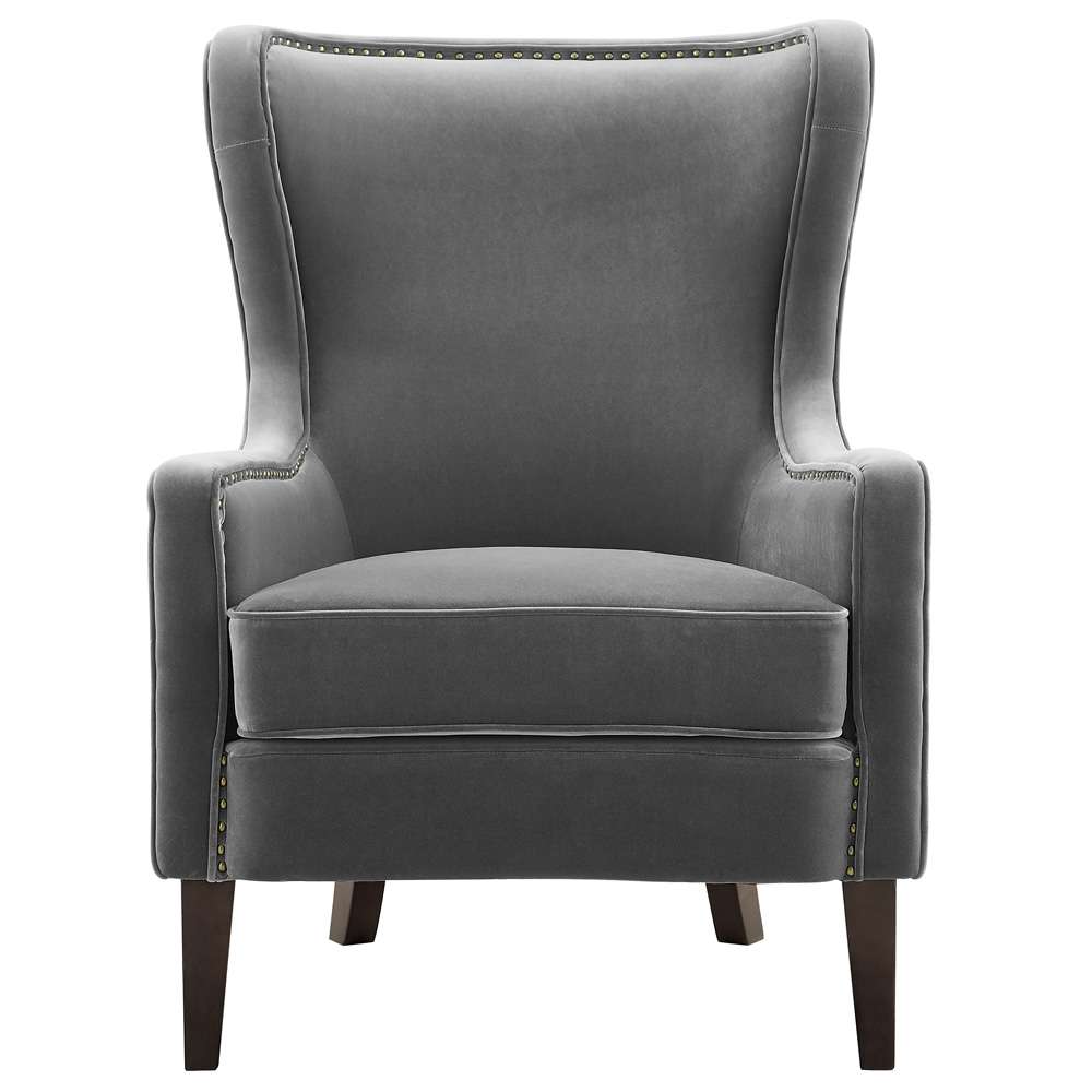 Steve Silver - Rosco Velvet Accent Chair - Charcoal - RC850ACC veiw 1