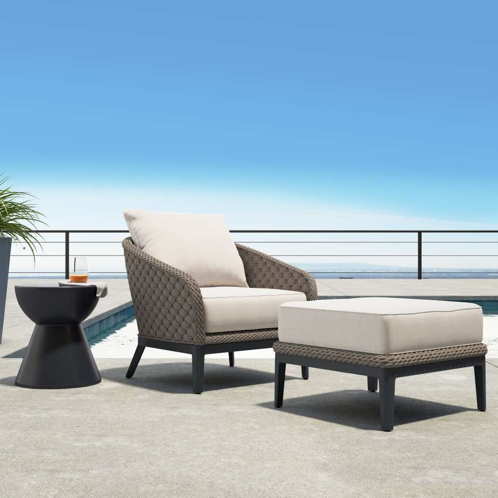 Sunset West - Marbella Club Chair in Echo Ash w/ Self Welt - SW4501-21-EASH-STKIT veiw 5
