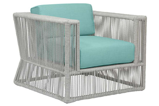 Sunset West - Miami Club Chair in Dupione Celeste w/ Self Welt - SW4401-21-8067 veiw 1