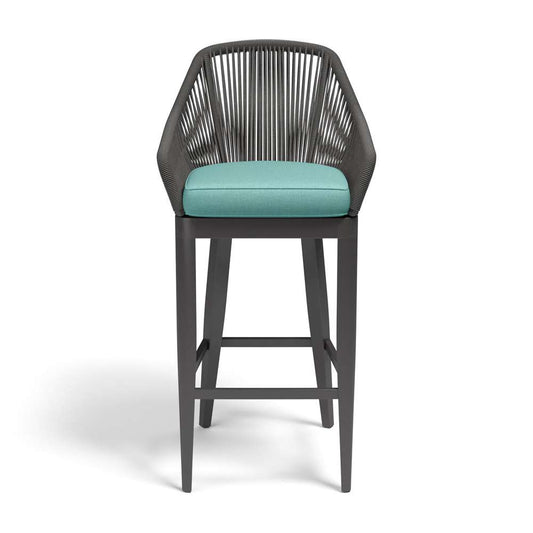 Sunset West - Milano Barstool in Dupione Celeste w/ Self Welt - SW4101-7B-8067 veiw 1
