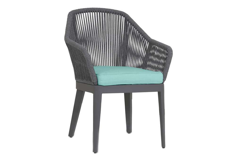 Sunset West - Milano Dining Chair in Dupione Celeste w/ Self Welt - SW4101-1-8067 veiw 1
