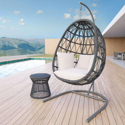 Sunset West - Milano Hanging Chair in Echo Ash w/ Self Welt - SW4101-HC-EASH-STKIT veiw 4