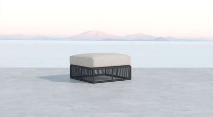 Sunset West - Milano Ottoman in Echo Ash w/ Self Welt - SW4101-OTT-ASH-STKIT veiw 2