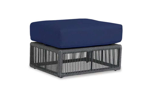 Sunset West - Milano Ottoman in Echo Midnight w/ Self Welt - SW4101-OTT-8076 veiw 1