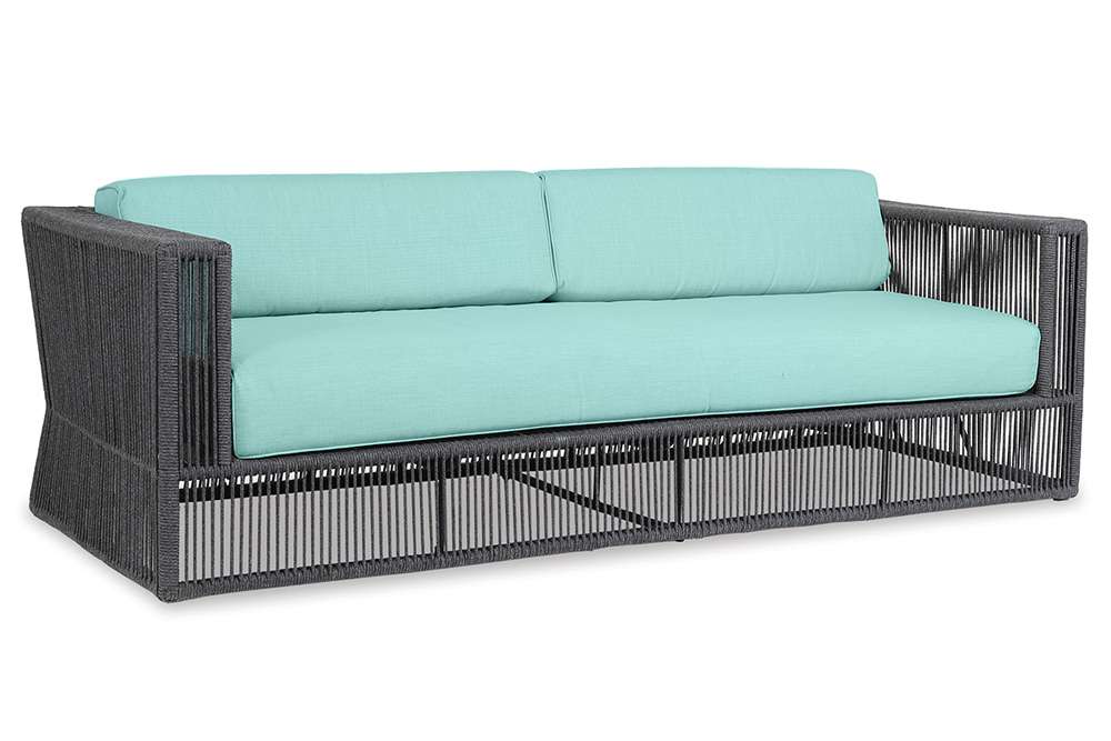 Sunset West - Milano Sofa in Dupione Celeste w/ Self Welt - SW4101-23-8067 veiw 1