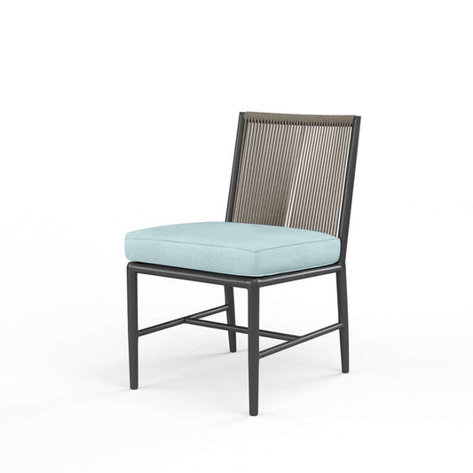 Sunset West - Pietra Armless Dining Chair in Dupione Celeste, No Welt - SW4601-1A-8067 veiw 1