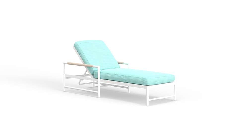 Sunset West - Sabbia Chaise in Dupione Celeste, No Welt - SW4901-9-8067 veiw 1