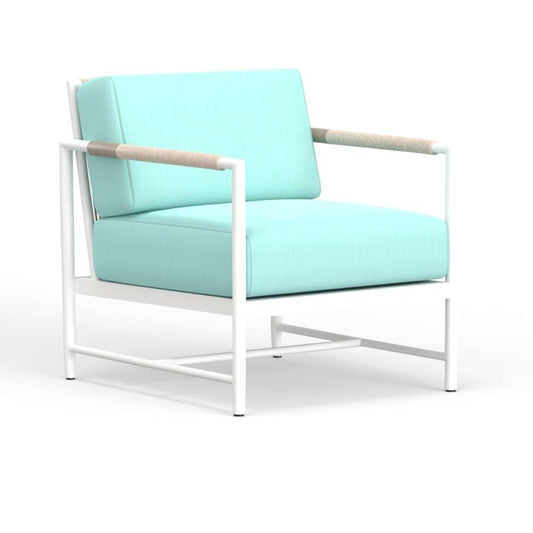 Sunset West - Sabbia Club Chair in Dupione Celeste, No Welt - SW4901-21-8067 veiw 1
