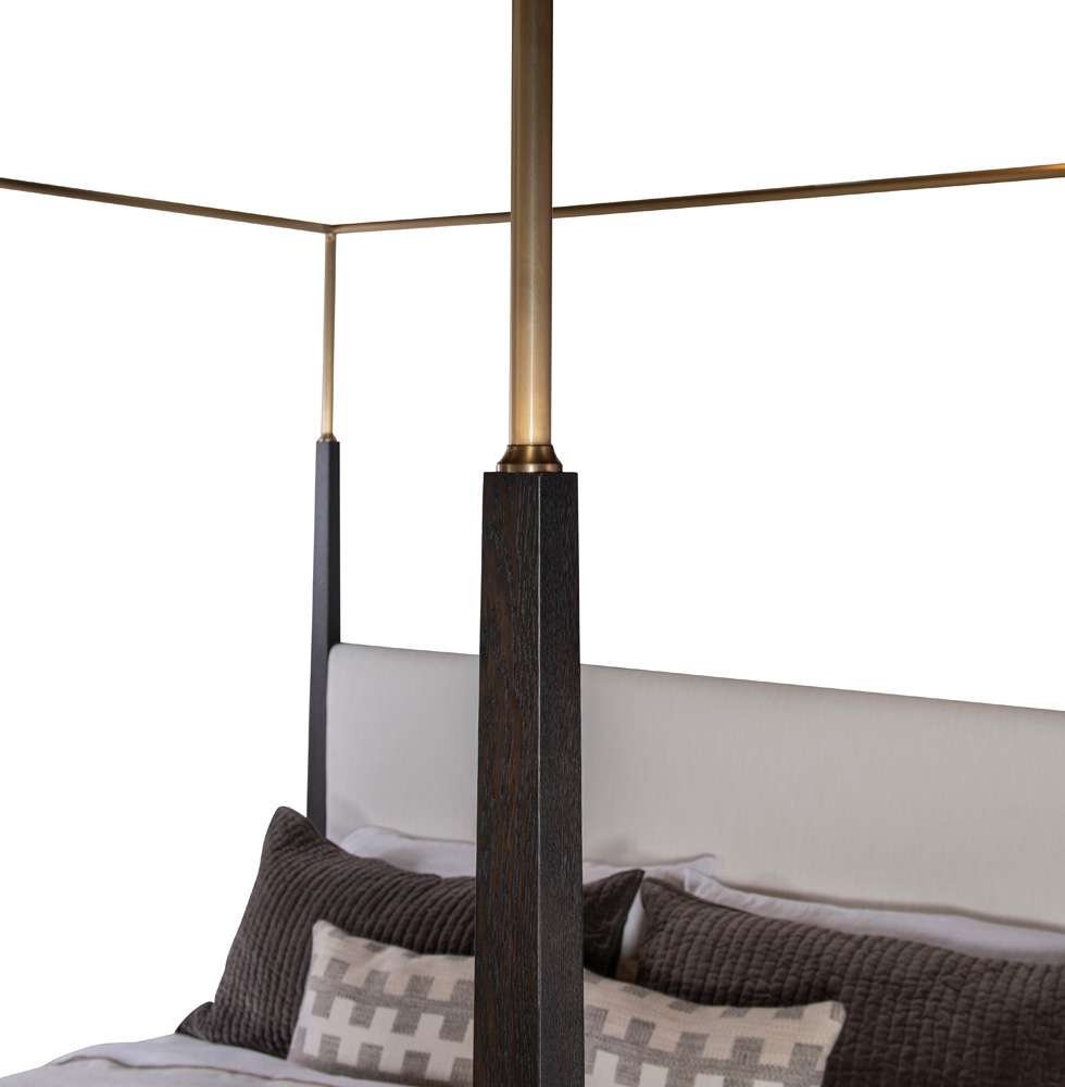 Century Furniture - Cadence Mocha Metal Canopy Poster Bed - King  - CA3-146 veiw 3