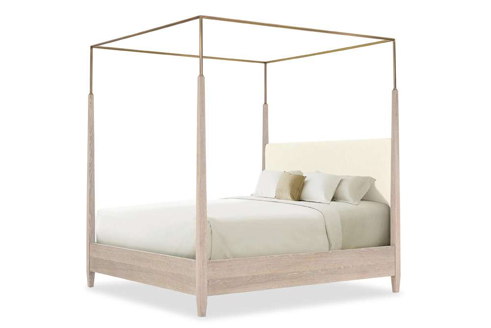 Century Furniture - Cadence Sand Cerused Metal Canopy Poster Bed - King  - CA2-146 veiw 1