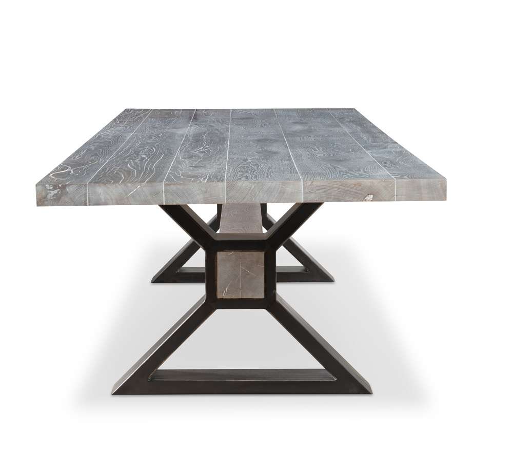 Century Furniture - Grand Tour Furniture Grey Open Sky 120 Dining Table - Grey - SF6160-G_CLOSEOUT veiw 3
