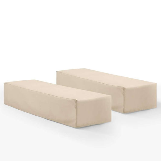 Crosley Furniture - 2Pc Outdoor Chaise Lounge Furniture Cover Set Tan - 2 Chaise Lounge - MO75044-TA veiw 1