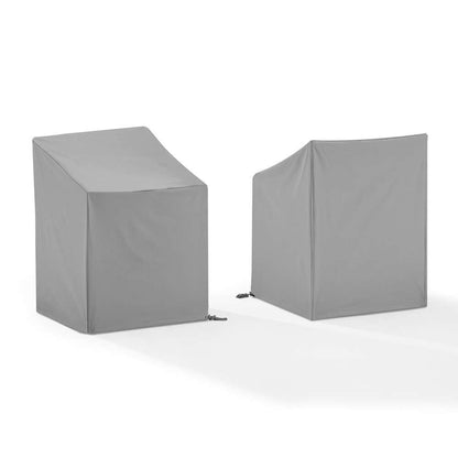 Crosley Furniture - 2Pc Outdoor Dining Arm Chair Furniture Cover Set Gray - 2 Dining Arm Chairs - CO7509-GY veiw 1