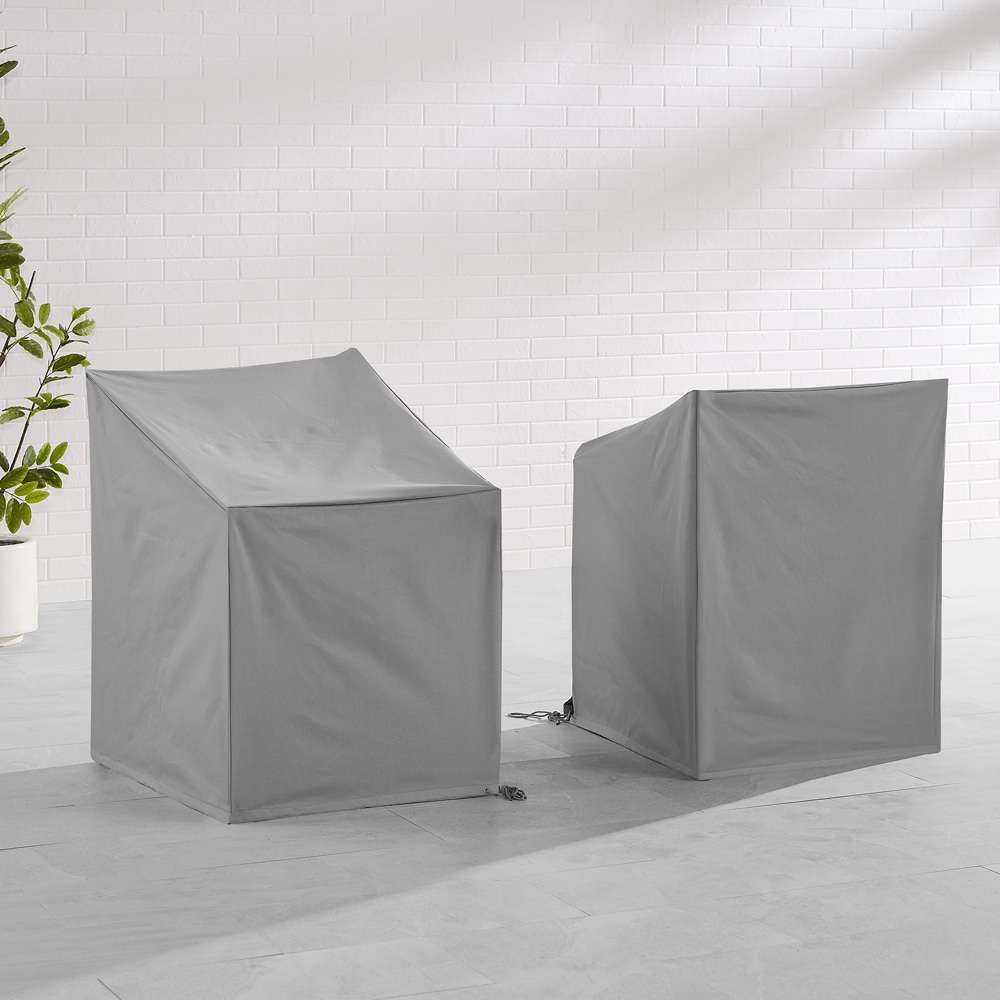 Crosley Furniture - 2Pc Outdoor Dining Arm Chair Furniture Cover Set Gray - 2 Dining Arm Chairs - CO7509-GY veiw 2